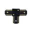 Unión (T) para foco LED carril monofásico negro